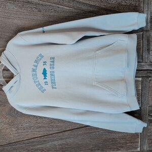 Boys Columbia PFG gray logo print hoodie size L(14/16)